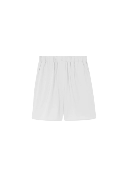 The Frankie Shop Lui Organic Cotton Boxer Short - White - Oversized Minimalist Shorts in White - Shop at Luxury Shoes 
