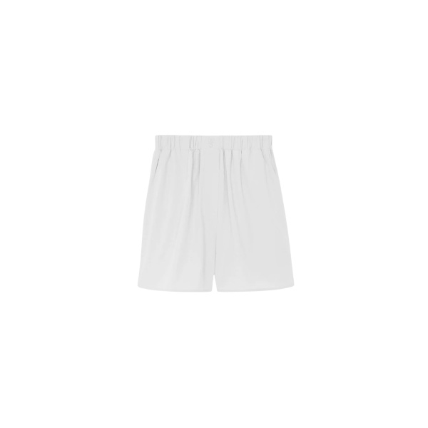 The Frankie Shop Lui Organic Cotton Boxer Short - White - Oversized Minimalist Shorts in White - Shop at Luxury Shoes 