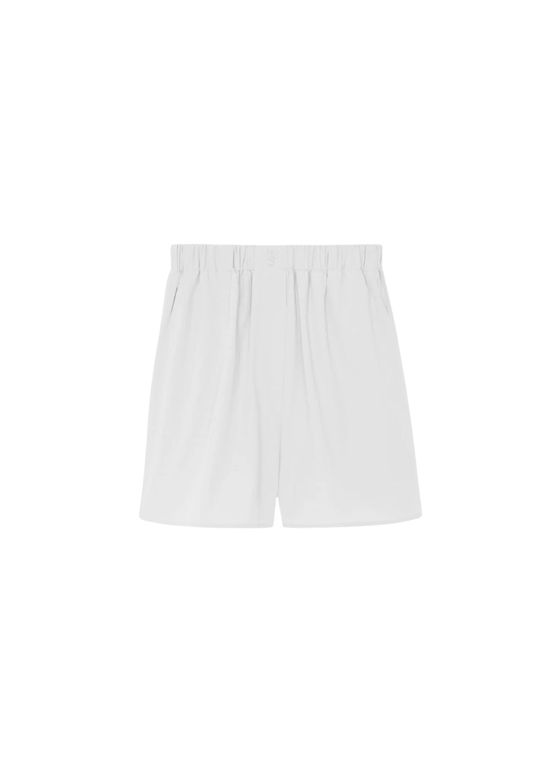 The Frankie Shop Lui Organic Cotton Boxer Short - White - Oversized Minimalist Shorts in White - Shop at Luxury Shoes 