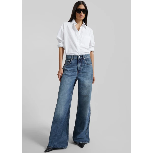 The Frankie Shop Lui Organic Cotton Shirt - White - Oversized Minimalist Tops in White - Shop at Luxury Shoes 