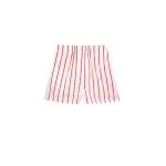 The Frankie Shop Lui Striped Cotton Boxer Shorts - White/Red Stripe - Oversized Minimalist Shorts in Multicolour - Shop at Luxury Shoes 