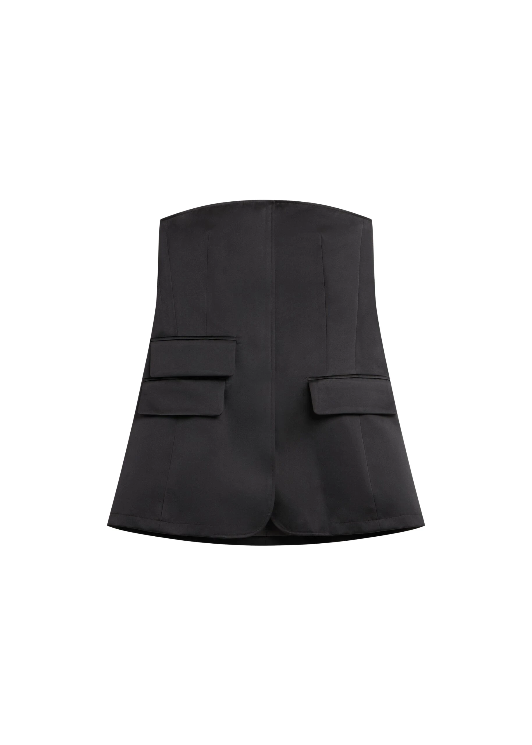 The-Frankie-Shop-Luma-Satin-Bustier-Black-coveti-scaled90186_nobg The Frankie Shop Luma Satin Bustier - Black - Oversized Minimalist Tops in Black - Shop at Luxury Shoes