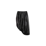 The Frankie Shop Mabillon Corded Draped Skirt - Black - Oversized Minimalist Skirts in Black - Shop at Luxury Shoes 