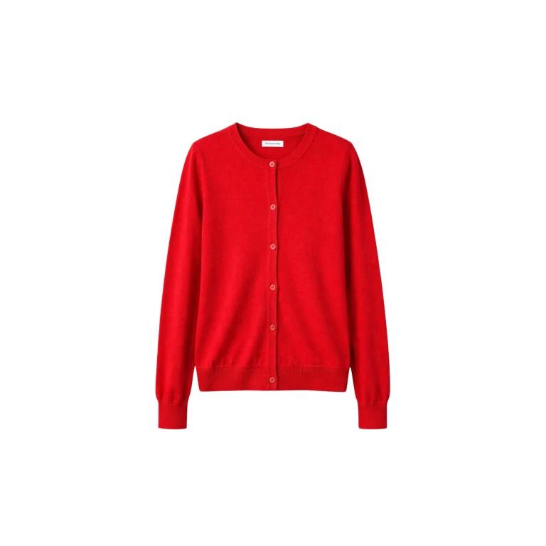 The Frankie Shop Mahim Superfine Wool Cardigan - Red - Oversized Minimalist Knitwear in Red - Shop at Luxury Shoes 