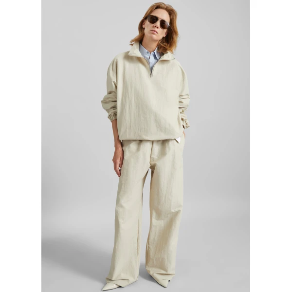 The Frankie Shop Majvik Joggers - Light Beige - Oversized Minimalist Pants in Beige - Shop at Luxury Shoes 