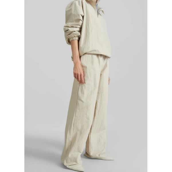 The Frankie Shop Majvik Joggers - Light Beige - Oversized Minimalist Pants in Beige - Shop at Luxury Shoes 