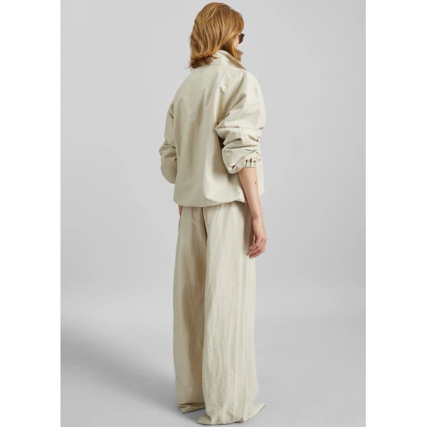 The Frankie Shop Majvik Joggers - Light Beige - Oversized Minimalist Pants in Beige - Shop at Luxury Shoes 