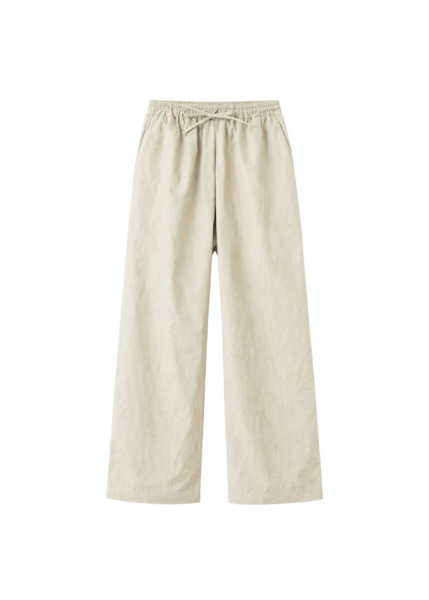 The Frankie Shop Majvik Joggers - Light Beige - Oversized Minimalist Pants in Beige - Shop at Luxury Shoes 
