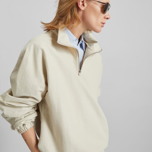 The Frankie Shop Majvik Windbreaker Anorak – Light Beige Jacket, view 2