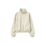 The Frankie Shop Majvik Windbreaker Anorak - Light Beige - Oversized Minimalist Jackets in Beige - Shop at Luxury Shoes 
