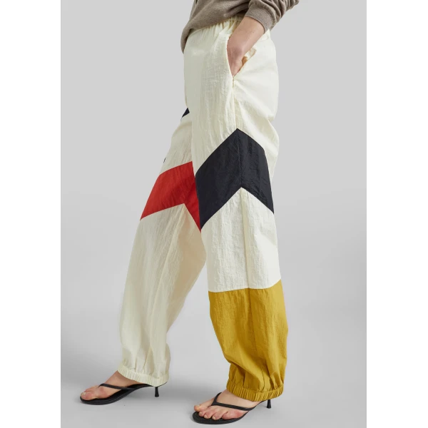 The Frankie Shop Malevich Track Pants - Vanilla - Oversized Minimalist Pants in Ivory - Shop at Luxury Shoes 