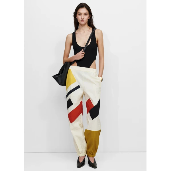 The Frankie Shop Malevich Track Pants - Vanilla - Oversized Minimalist Pants in Ivory - Shop at Luxury Shoes 