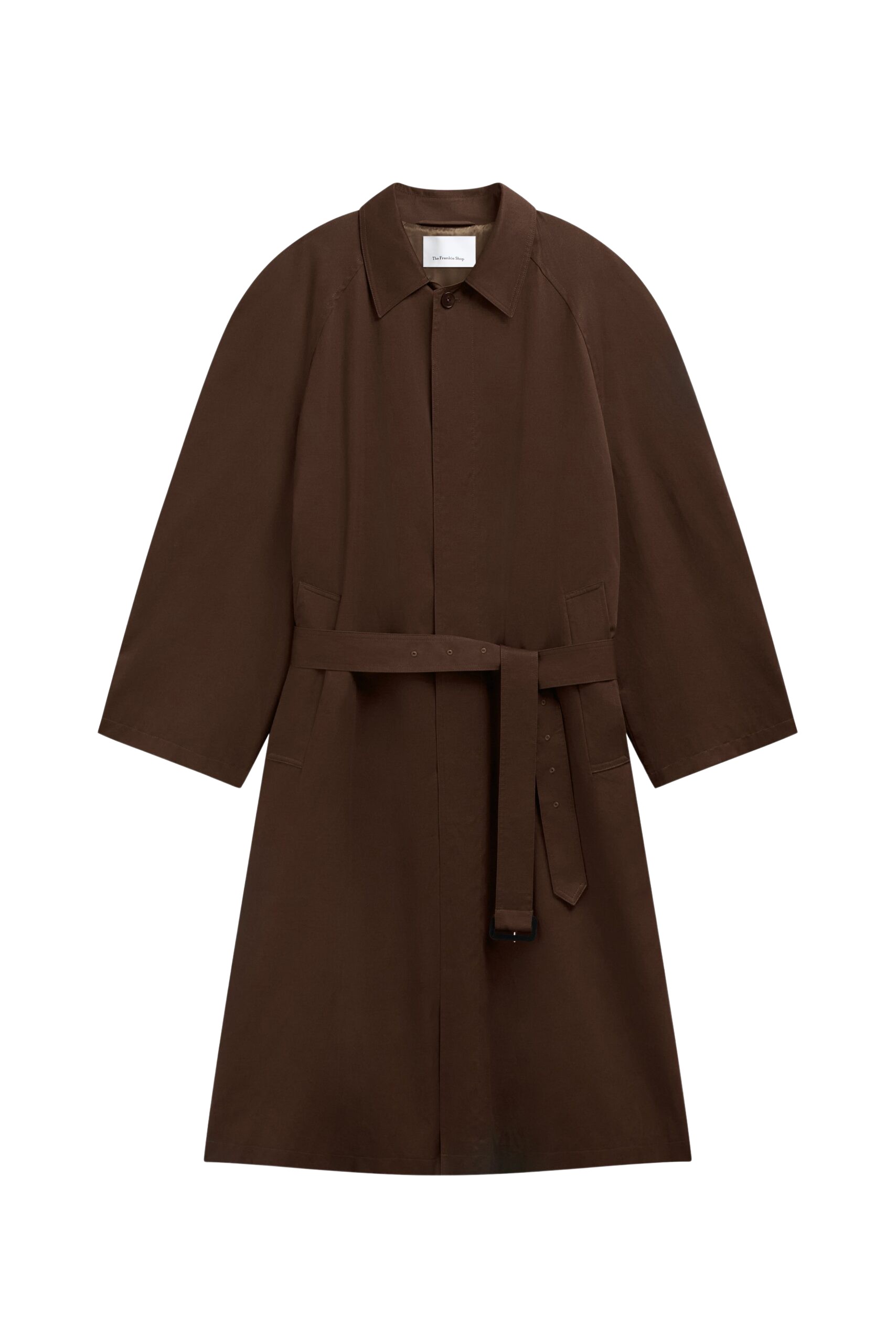 The Frankie Shop Malmedy Oversized Long Coat – Brown