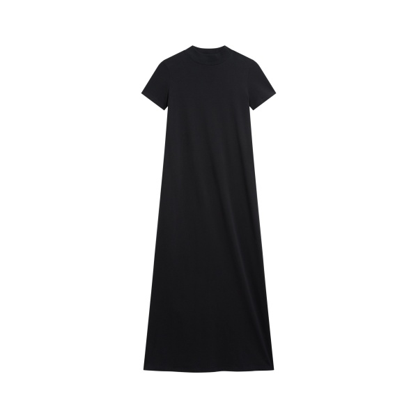 The Frankie Shop Malo T-Shirt Dress - Black - Oversized Minimalist Dresses in Black - Shop at Luxury Shoes 
