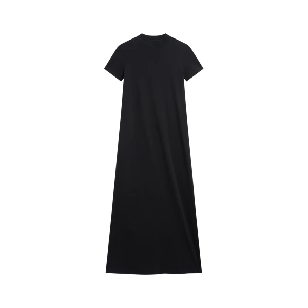 The Frankie Shop Malo T-Shirt Dress - Black - Oversized Minimalist Dresses in Black - Shop at Luxury Shoes 