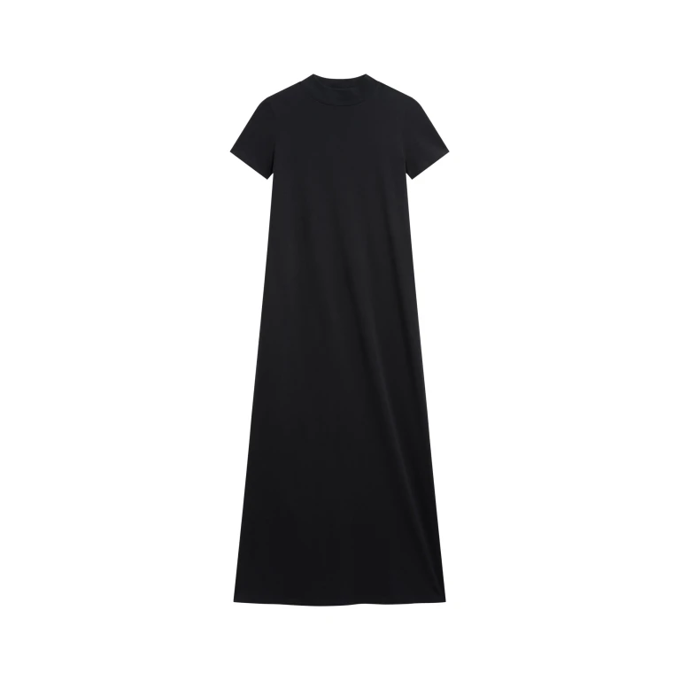 The Frankie Shop Malo T-Shirt Dress - Black - Oversized Minimalist Dresses in Black - Shop at Luxury Shoes 