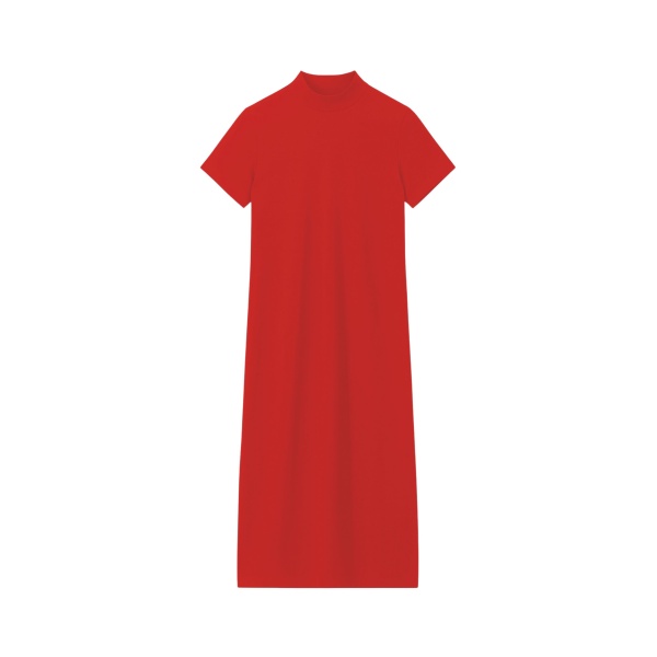 The Frankie Shop Malo T-Shirt Dress - Red - Oversized Minimalist Dresses in Red - Shop at Luxury Shoes 