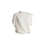 The Frankie Shop Manto Jersey Tee - White - Oversized Minimalist Tops in White - Shop at Luxury Shoes 