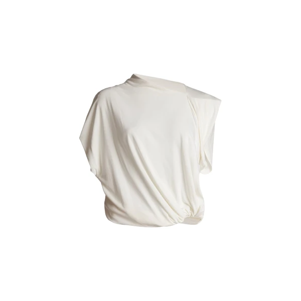 The Frankie Shop Manto Jersey Tee - White - Oversized Minimalist Tops in White - Shop at Luxury Shoes 