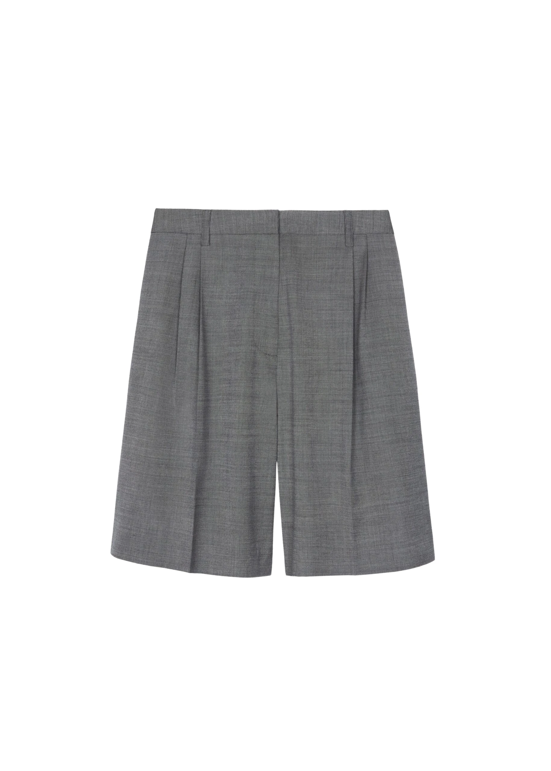 The-Frankie-Shop-Marfa-Pleated-Bermuda-Shorts-Grey-Melange-coveti-scaled32618_nobg The Frankie Shop Marfa Pleated Bermuda Shorts - Grey Melange - Oversized Minimalist Shorts in Grey - Shop at Luxury Shoes