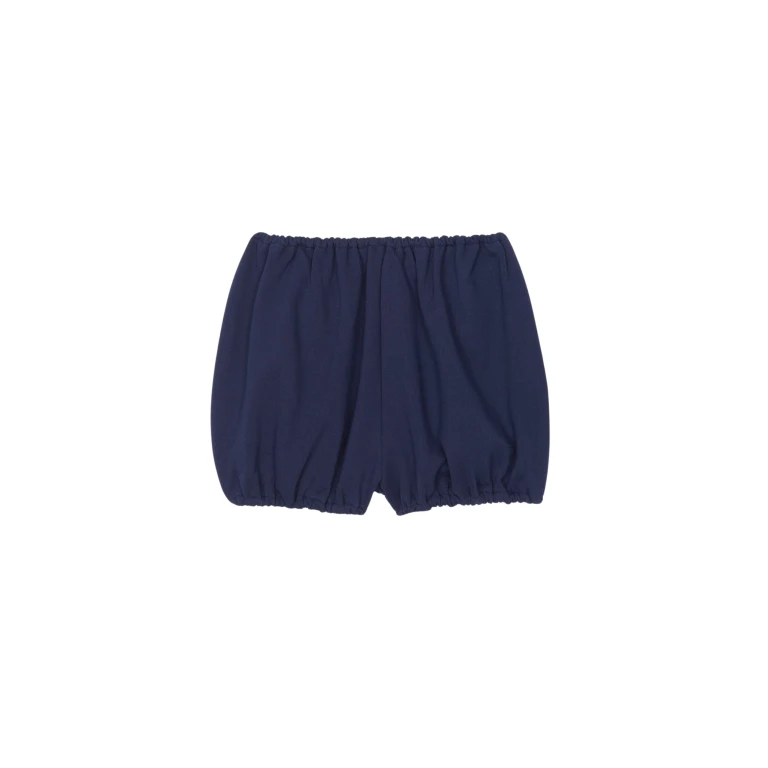 The Frankie Shop Maro Balloon Shorts - Navy - Oversized Minimalist Shorts in Blue - Shop at Luxury Shoes 