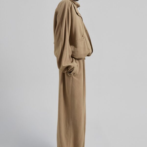 The Frankie Shop Marvin Linen Jumpsuit – Camel, view 5