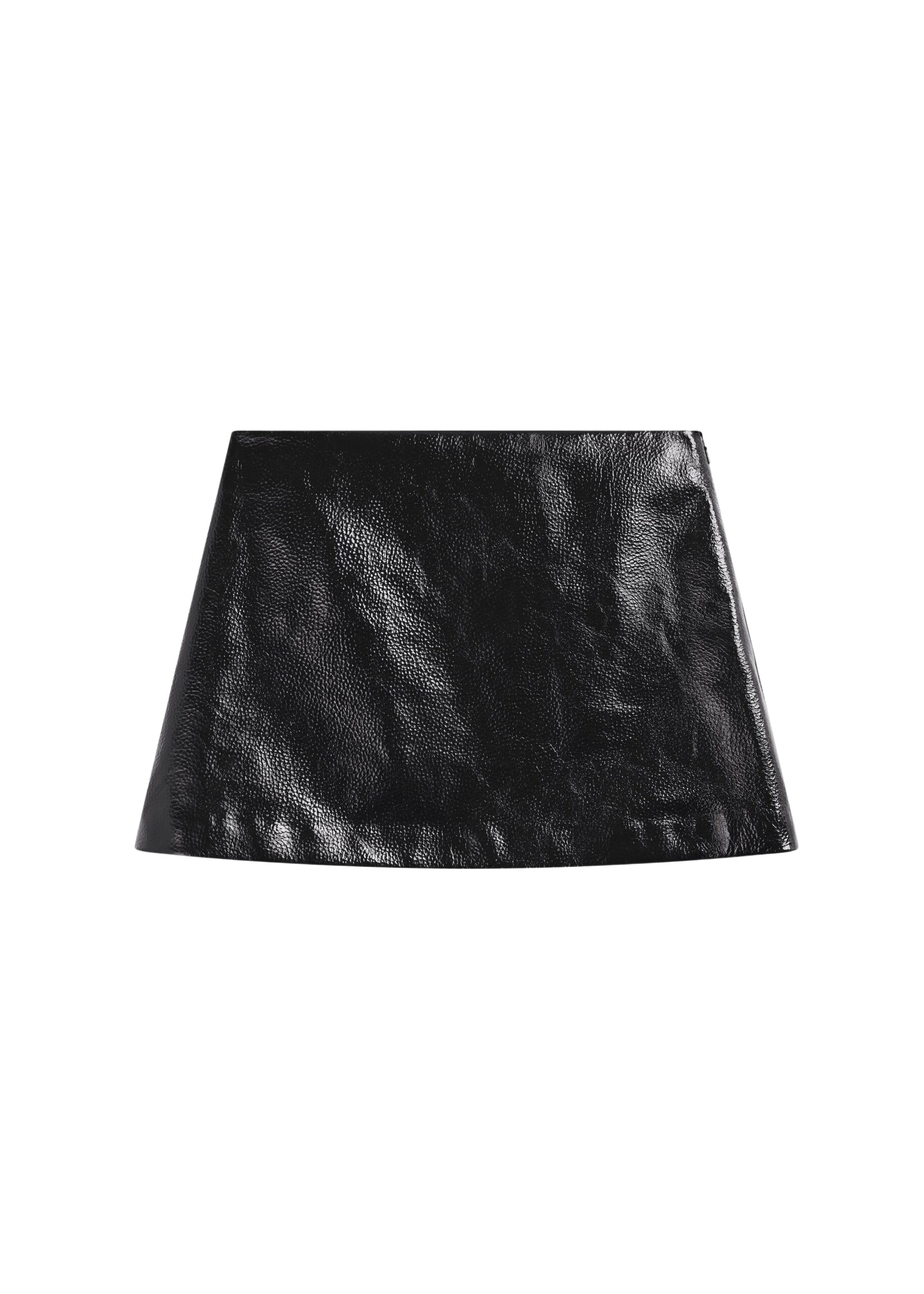 The Frankie Shop Mary Crackled Faux Leather Mini Skirt - Black - Oversized Minimalist Skirts in Black - Shop at Luxury Shoes 