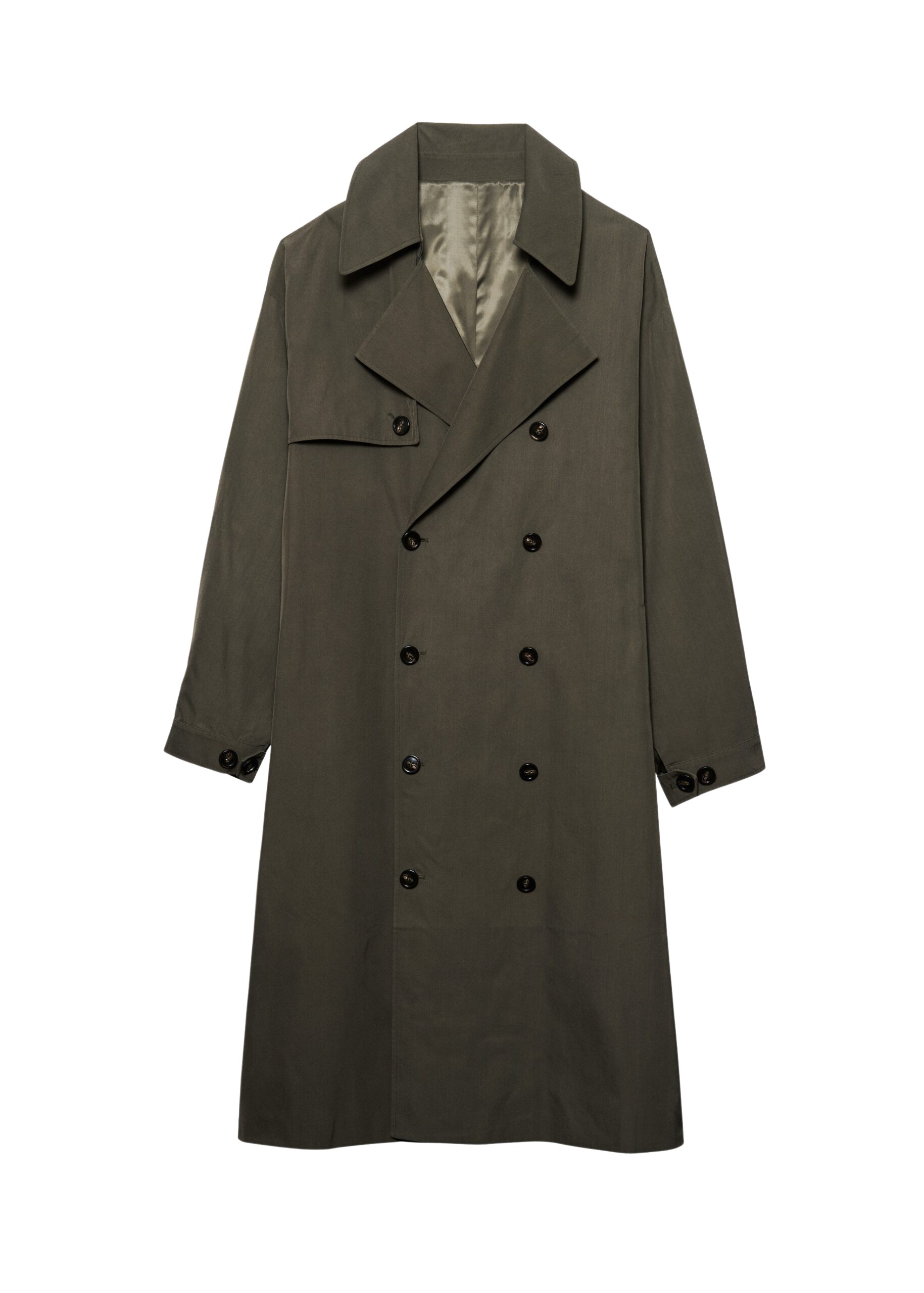 The Frankie Shop Mavis Oversized Trench – Khaki Coat