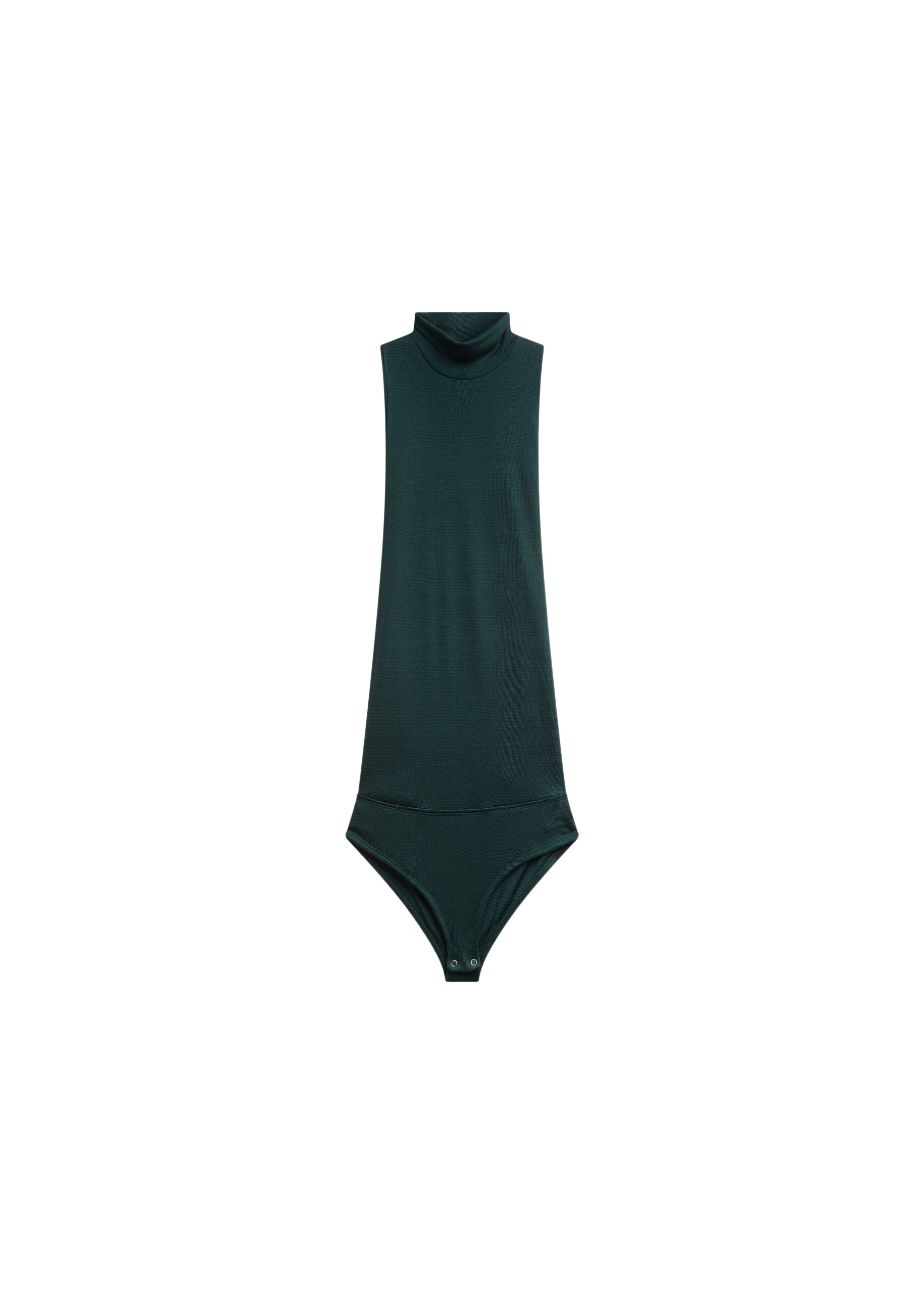 The Frankie Shop Maxen Mock Neck Bodysuit – Deep Green