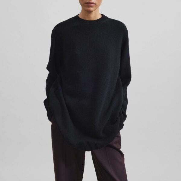 The Frankie Shop Maxime Knit Sweater Dress – Black, view 5