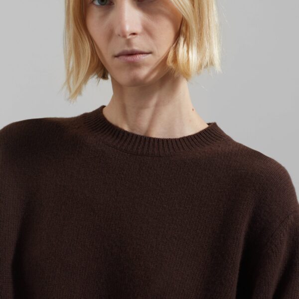 The Frankie Shop Maxime Knit Sweater Dress – Brown, view 5