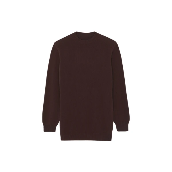 The Frankie Shop Maxime Knit Sweater Dress - Brown - Oversized Minimalist Knitwear in Beige - Shop at Luxury Shoes 