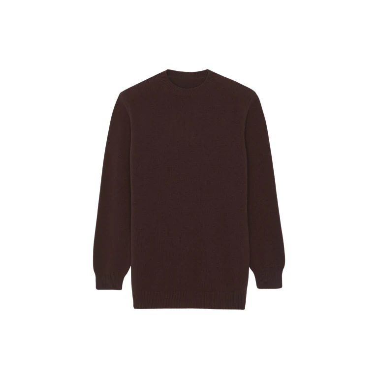 The Frankie Shop Maxime Knit Sweater Dress - Brown - Oversized Minimalist Knitwear in Beige - Shop at Luxury Shoes 