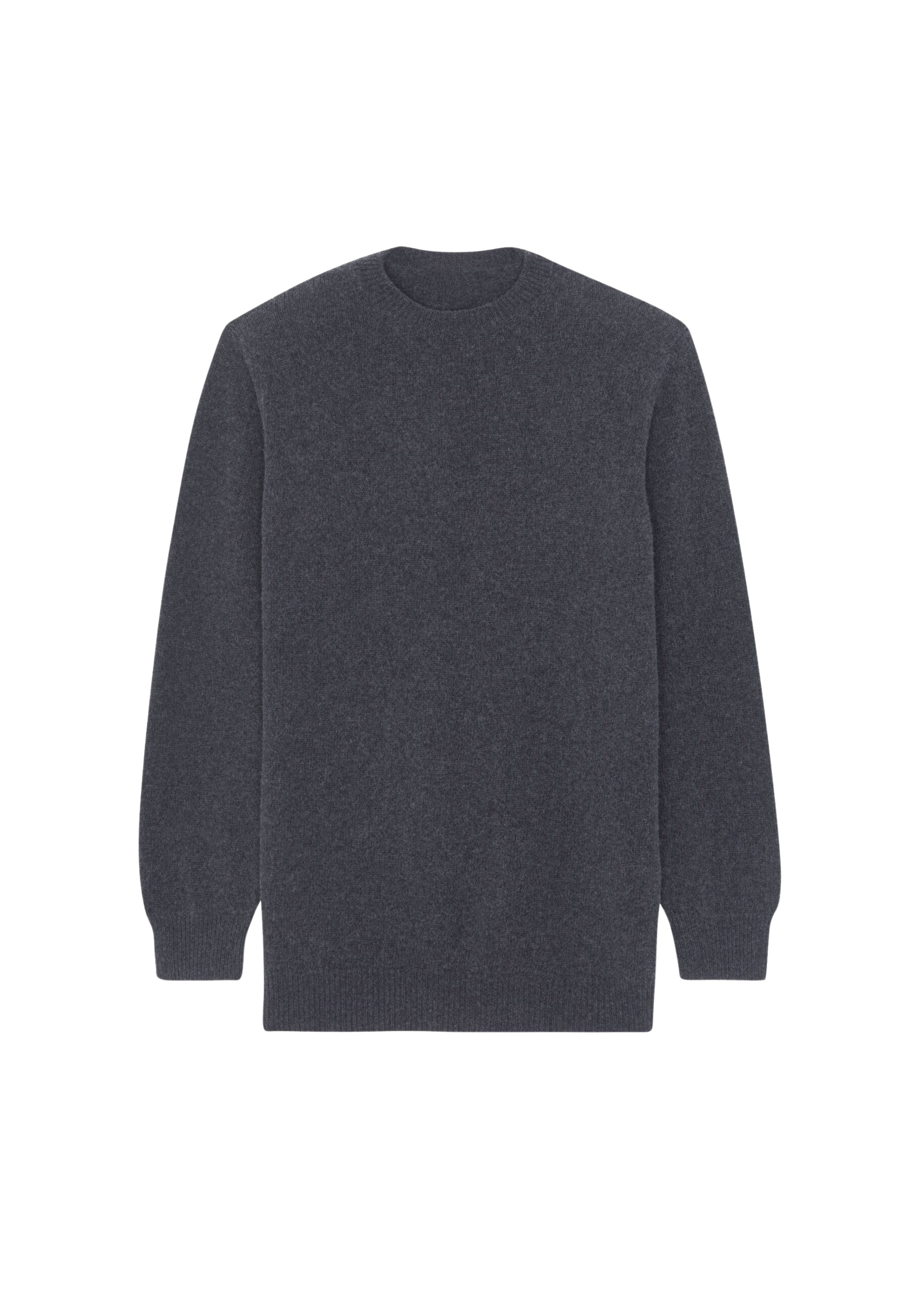 The Frankie Shop Maxime Knit Sweater Dress - Dark Grey Melange - Oversized Minimalist Knitwear in Grey - Shop at Luxury Shoes 