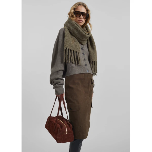 The Frankie Shop Mayenne Cargo Skirt – Brown, view 5