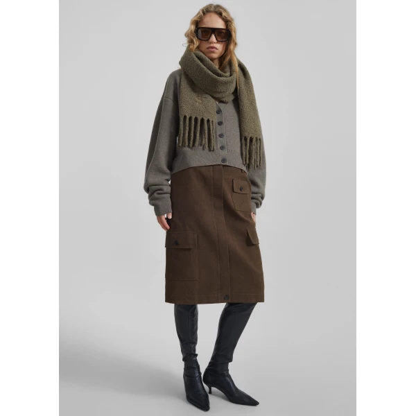 The Frankie Shop Mayenne Cargo Skirt – Brown, view 6