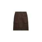 The Frankie Shop Mayenne Cargo Skirt – Brown