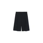 The Frankie Shop Meldert Bermuda Shorts - Black - Oversized Minimalist Shorts in Black - Shop at Luxury Shoes 