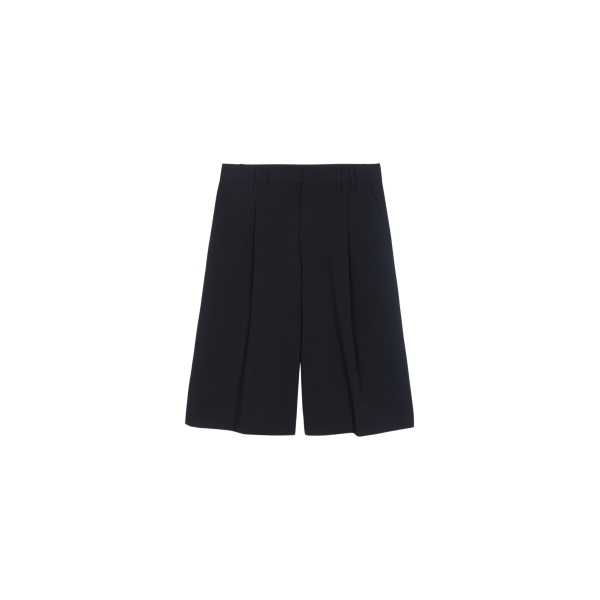 The Frankie Shop Meldert Bermuda Shorts - Black - Oversized Minimalist Shorts in Black - Shop at Luxury Shoes 