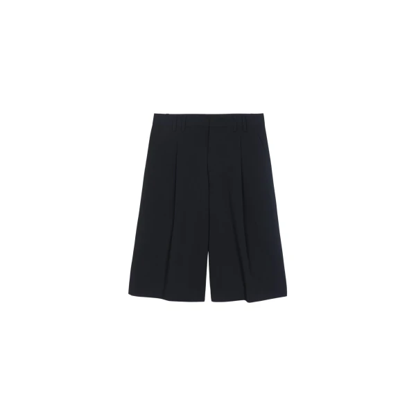 The Frankie Shop Meldert Bermuda Shorts - Black - Oversized Minimalist Shorts in Black - Shop at Luxury Shoes 