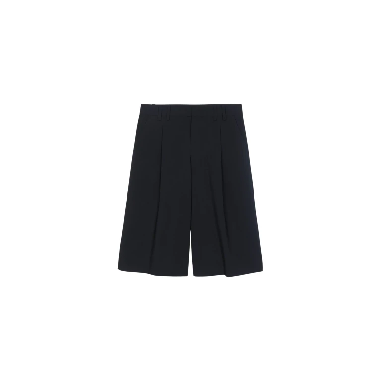 The Frankie Shop Meldert Bermuda Shorts - Black - Oversized Minimalist Shorts in Black - Shop at Luxury Shoes 