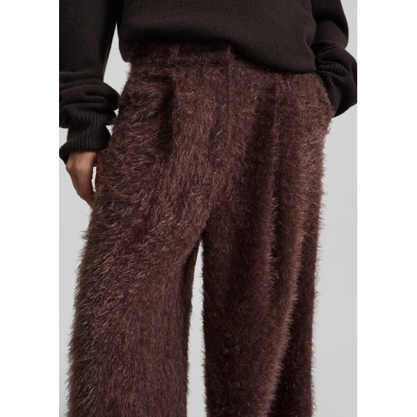 The Frankie Shop Melker Furry Pants – Mauve Brown, view 6