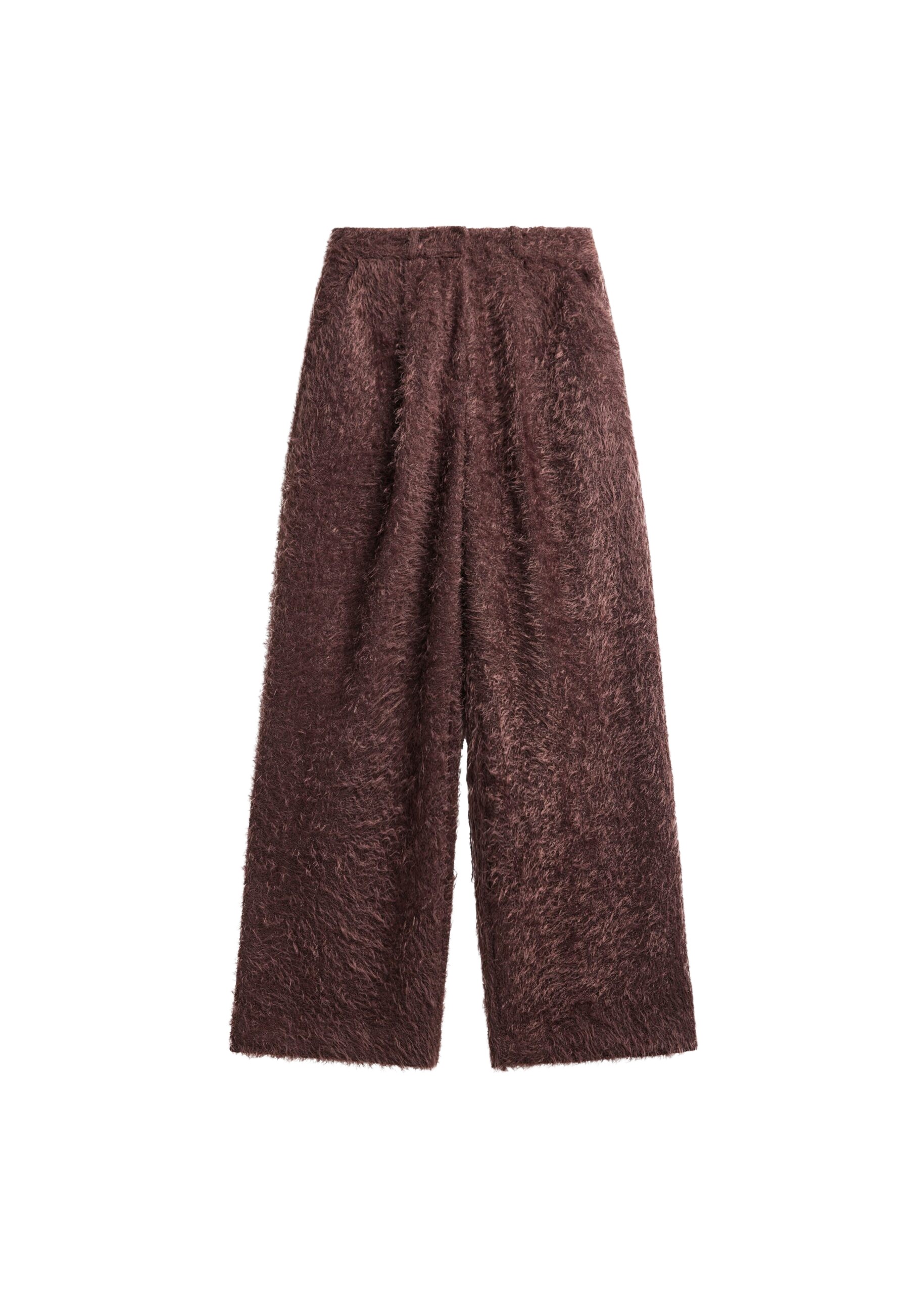 The Frankie Shop Melker Furry Pants – Mauve Brown