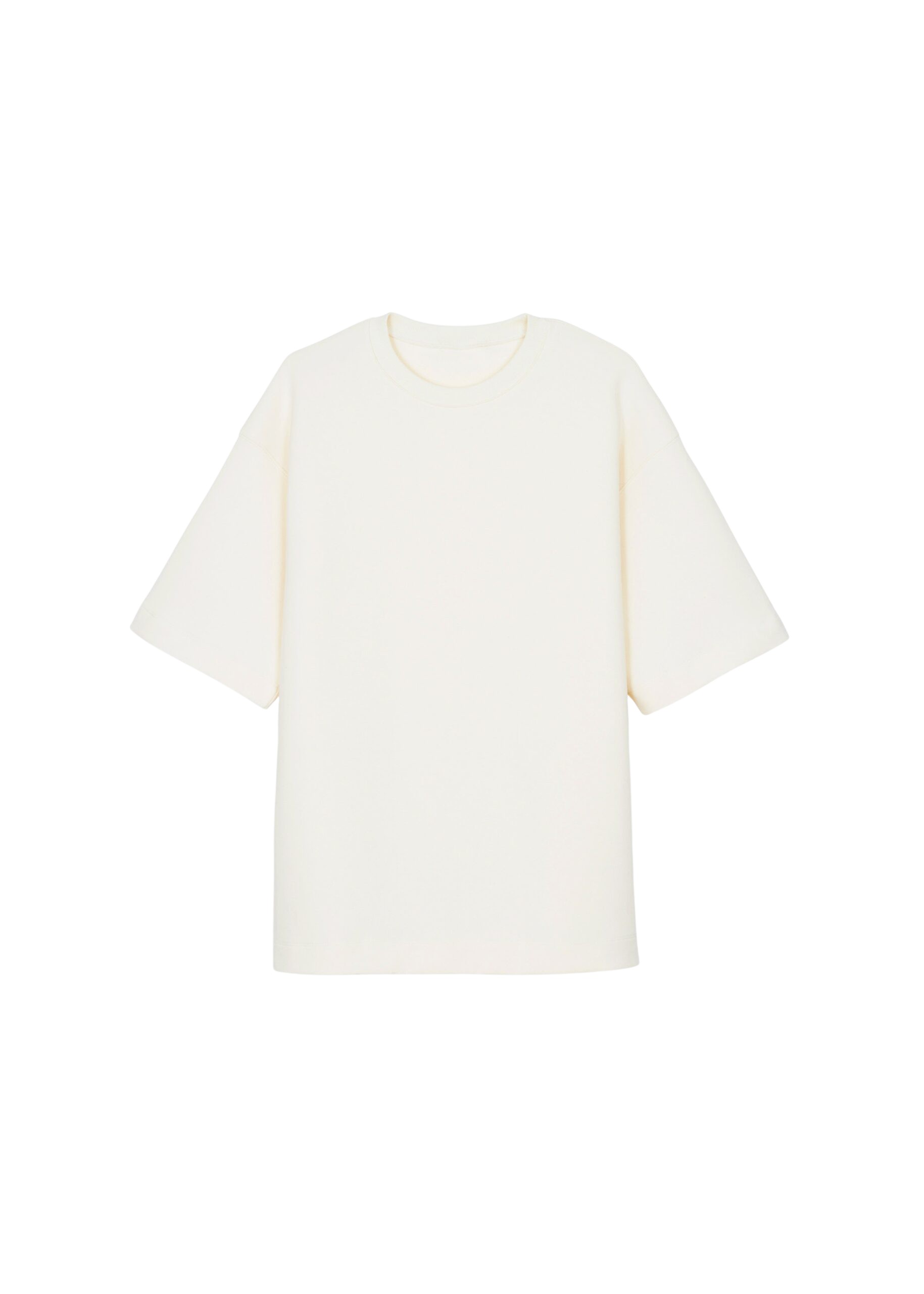 The Frankie Shop Melor Oversized T-Shirt - Cream - Oversized Minimalist Tops in Ivory - Shop at Luxury Shoes 