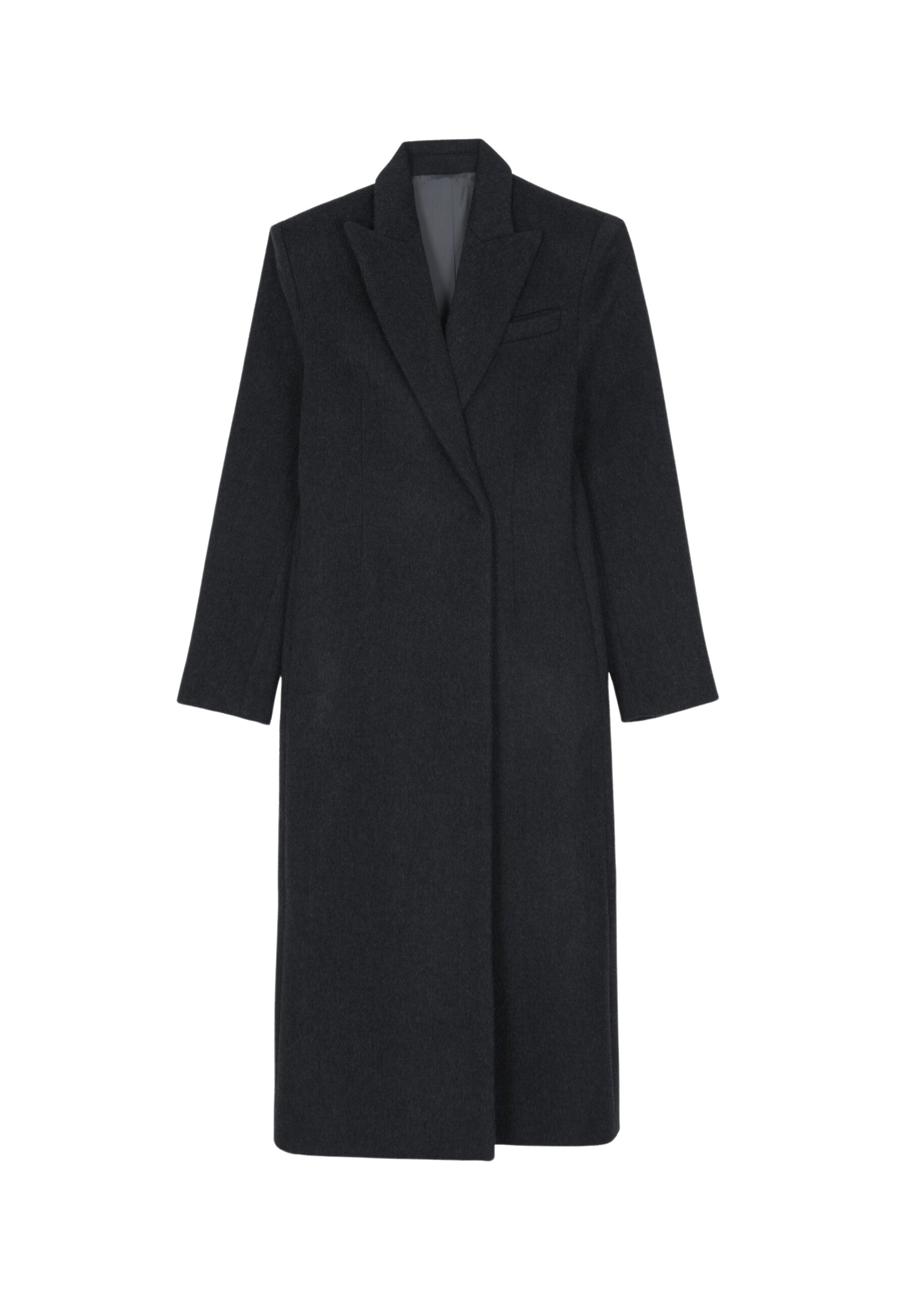 The Frankie Shop Melva Long Coat – Charcoal