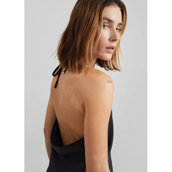 The Frankie Shop Melwin Halter Vest – Black, view 4