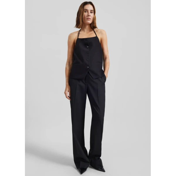 The Frankie Shop Melwin Halter Vest – Black, view 5