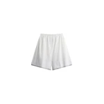 The Frankie Shop Menton Layered Hem Shorts - White/Blue Stripe - Oversized Minimalist Shorts in Multicolour - Shop at Luxury Shoes 