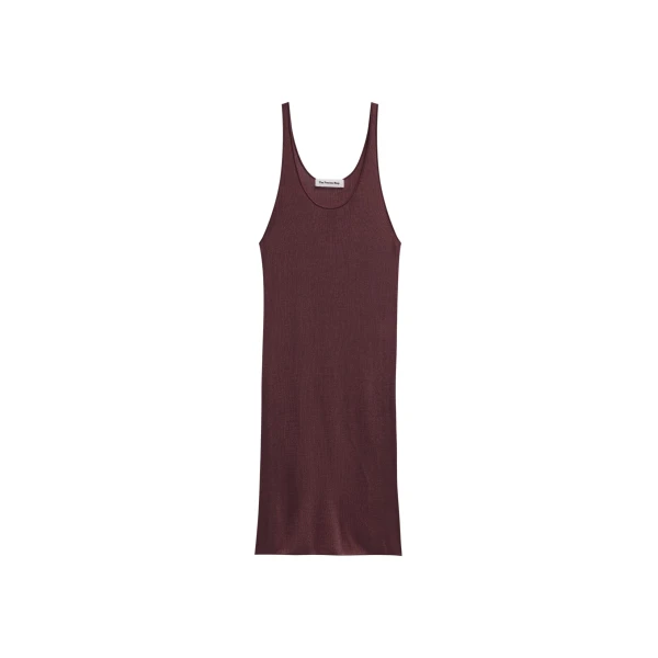 The Frankie Shop Miami Knit Mini Dress - Burgundy - Oversized Minimalist Dresses in Red - Shop at Luxury Shoes 