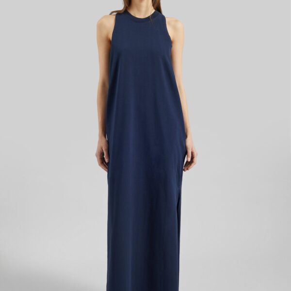The Frankie Shop Milla Jersey Dress – Dark Navy, view 4